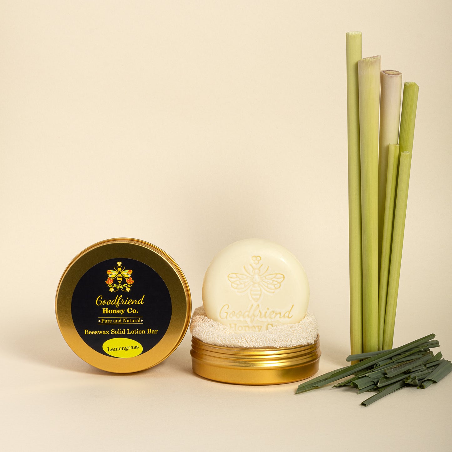 Lemongrass Solid Beeswax Lotion Bar