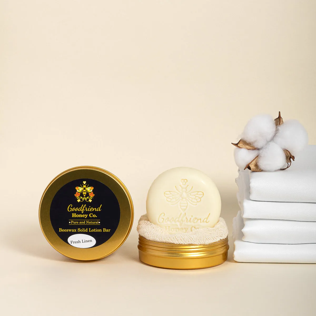 Fresh Linen Beeswax Solid Lotion Bar
