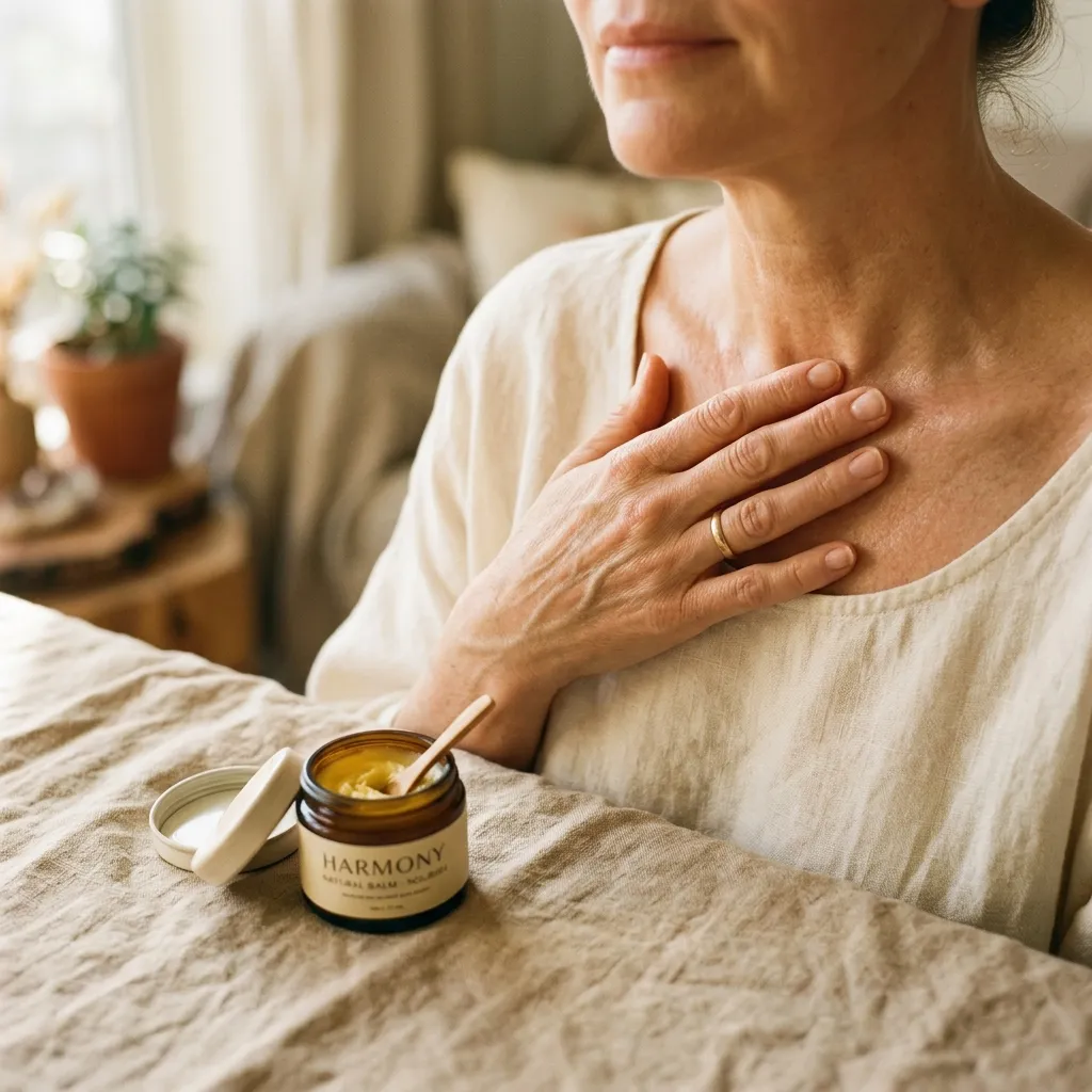 Mature skin with natural balm, calm and luminous