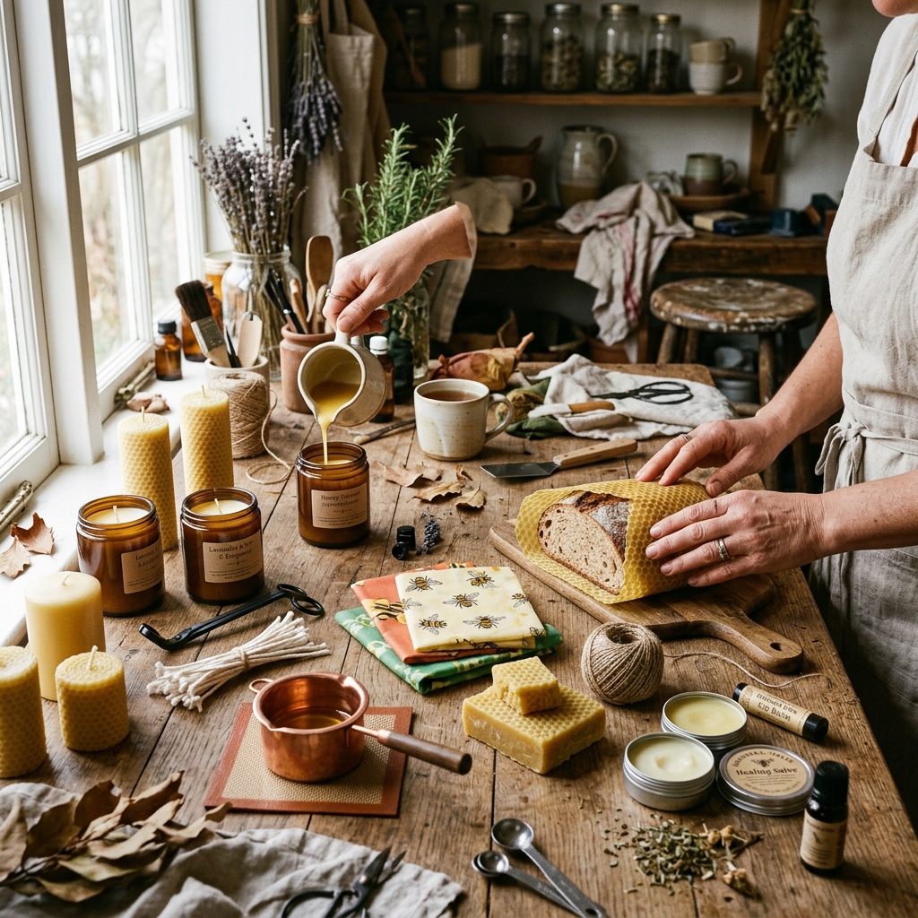 DIY beeswax crafts and candle making