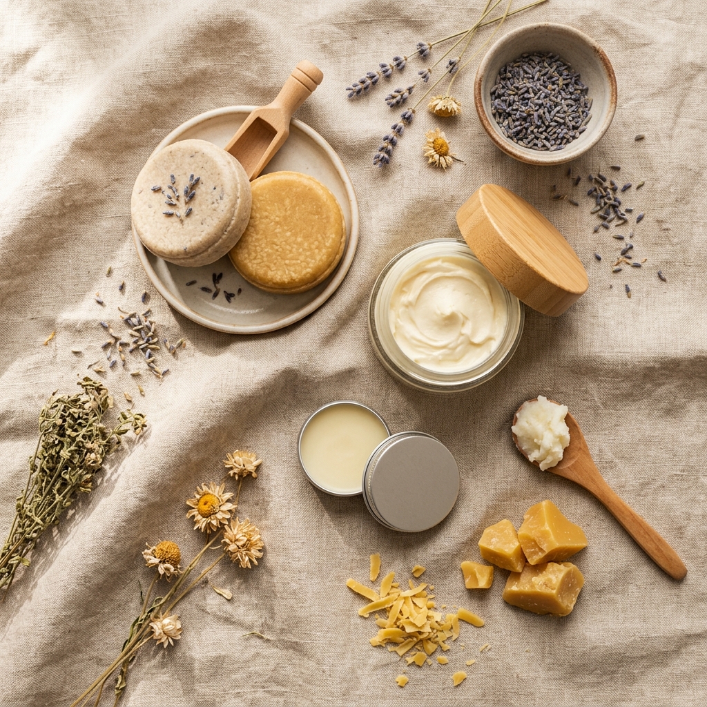 Natural skincare products and botanical ingredients
