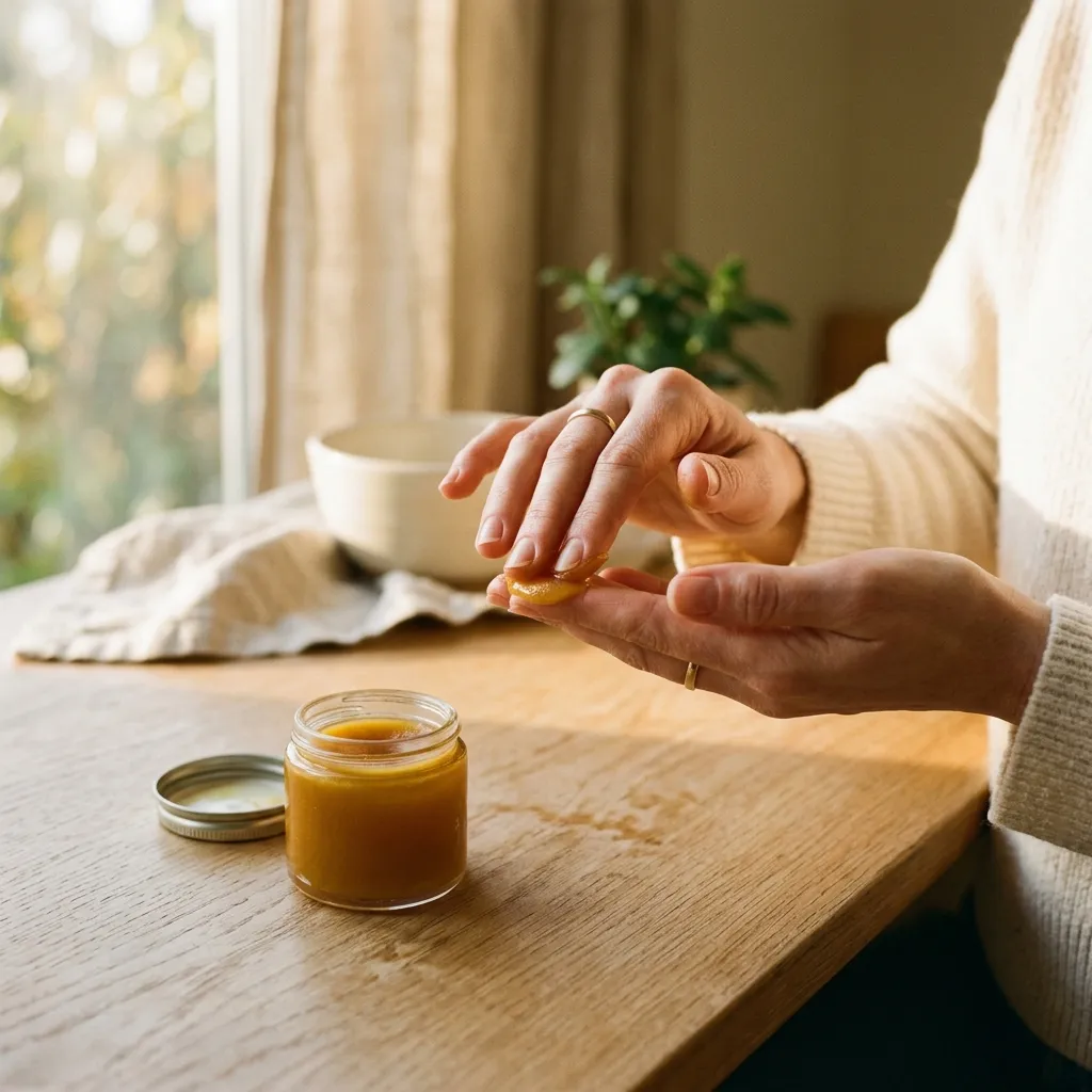 Skincare balm ritual