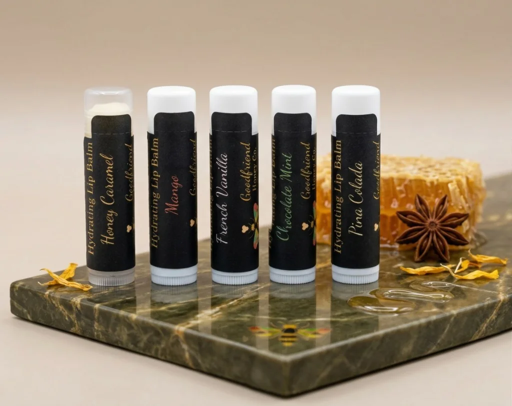 Natural beeswax lip balm from Goodfriend Honey Co.